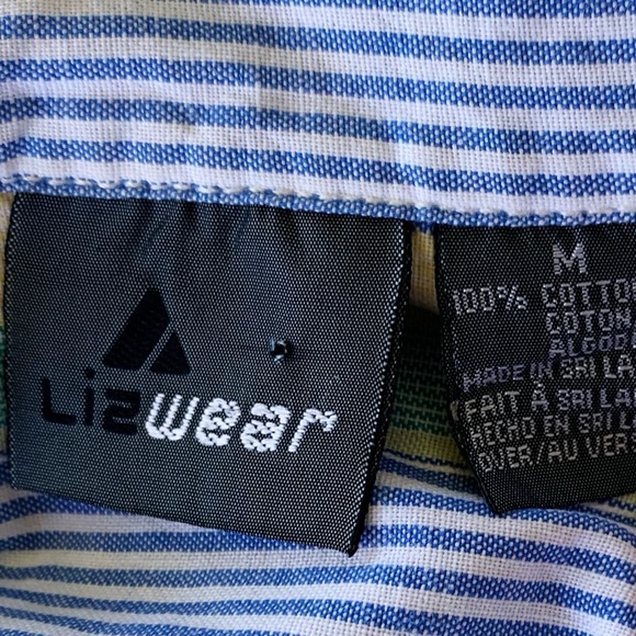 SOLD Vintage 90s Lizwear Pastel Striped Button Up - Picture 5 of 7